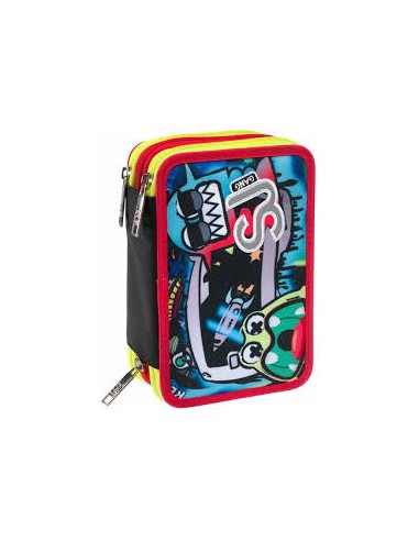 ASTUCCIO 3 ZIP CON CORREDO ANIMALI BOY SJ GANG SEVEN