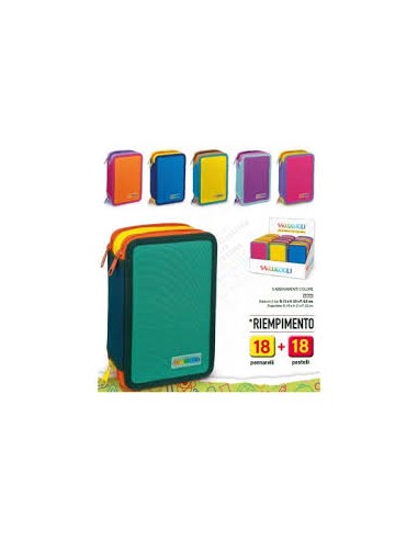 ASTUCCIO 3 ZIP + PASTELLI SACCUCCIOLI