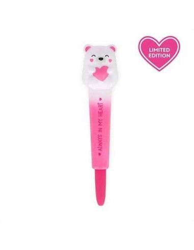 PENNA LEGAMI SQUEEZIES GEL I - TEDDY BEAR - ink rosa