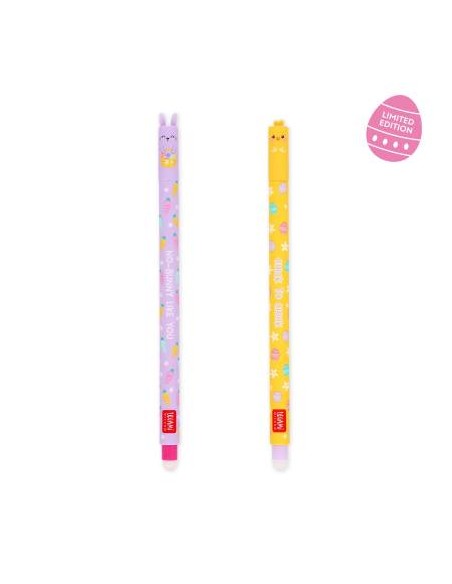 LEGAMI SET 2 PENNE GEL CANCELLABILI CONIGLIO PAPERA 