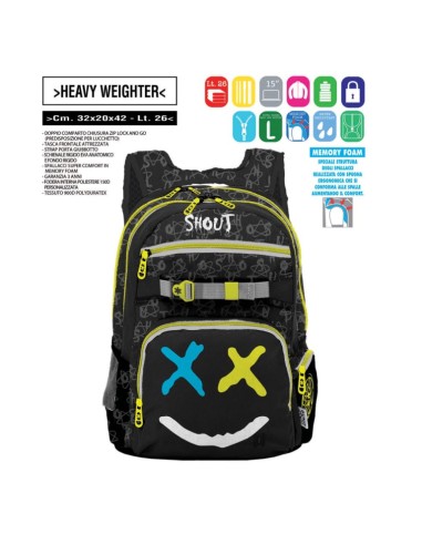 ZAINO DOPPIO COMPARTO 32X20X42 SMILEMELLOW