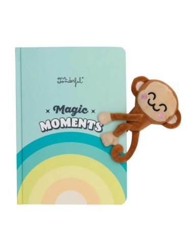 MR. WONDERFUL - NOTEBOOK CON PELUCHE MAGIC MOMENTS - SCIMMIETTA