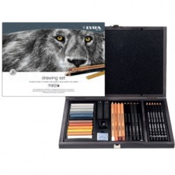 SET DA DISEGNO IN COFANETTO IN LEGNO  DRAWING SET 31...