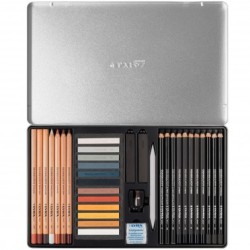 ART SKETCHING SET REMBRANDT SCATOLA IN METALLO 35 PZ. LYRA